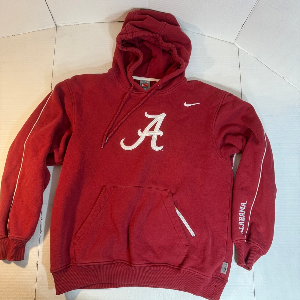 Nike Alabama Crimson Tide Hoodie Sweatshirt Mens Small Red Pullover